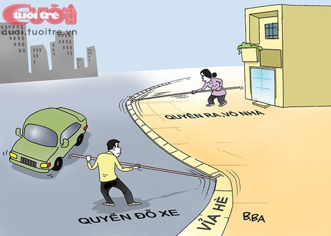Cuộc chiến giữa nhà mặt tiền và xe ô tô - Ảnh 1. Cuộc chiến giữa nhà mặt tiền và xe ô tô - Ảnh 1.