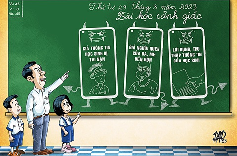 Cảnh giác với lừa đảo ở trường học - Ảnh 1. Cảnh giác với lừa đảo ở trường học - Ảnh 1.