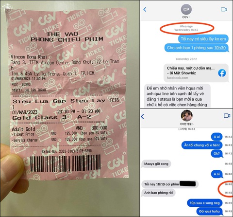 Trấn Thành phủ nhận lời tố giành vé, muốn bao rạp - Ảnh 3. Trấn Thành tung vé xem phim lúc 23h10 ngày 1-3 và các tin nhắn về việc đặt vé trước - Ảnh: Facebook Trấn Thành