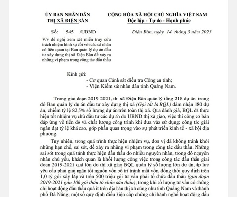 Thu hồi công văn xin miễn truy cứu hình sự cá nhân sai phạm đấu thầu - Ảnh 3. Thu hồi công văn xin miễn truy cứu hình sự cá nhân sai phạm đấu thầu - Ảnh 3.