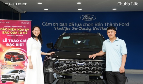 Trao xe hơi thương hiệu Mỹ cho khách hàng tham gia bảo hiểm Chubb Life - Ảnh 1. Trao xe hơi thương hiệu Mỹ cho khách hàng tham gia bảo hiểm Chubb Life - Ảnh 1.
