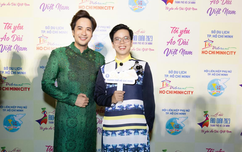 Đoàn Minh Tài diện áo dài Sĩ Hoàng làm đại sứ áo dài - Ảnh 5. Đoàn Minh Tài diện áo dài Sĩ Hoàng làm đại sứ áo dài - Ảnh 5.
