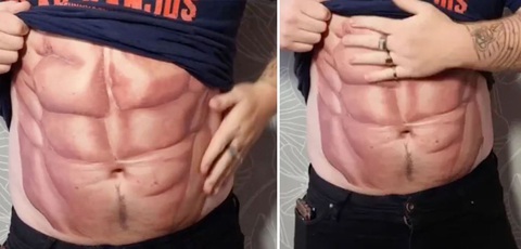 Xăm cơ bụng 6 múi thay vì lao đầu vào phòng gym khổ luyện - Ảnh 3. Xăm cơ bụng 6 múi thay vì lao đầu vào phòng gym khổ luyện - Ảnh 3.