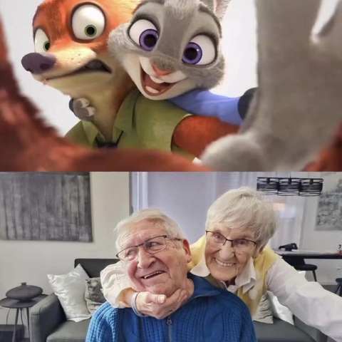 Bộ ảnh kỷ niệm 61 năm ngày cưới phong cách Zootopia của cặp đôi U90 gây sốt - Ảnh 5. Bộ ảnh kỷ niệm 61 năm ngày cưới phong cách Zootopia của cặp đôi U90 gây sốt - Ảnh 5.