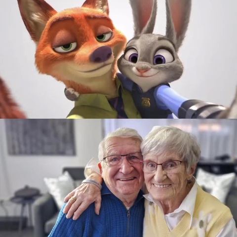 Bộ ảnh kỷ niệm 61 năm ngày cưới phong cách Zootopia của cặp đôi U90 gây sốt - Ảnh 3. Bộ ảnh kỷ niệm 61 năm ngày cưới phong cách Zootopia của cặp đôi U90 gây sốt - Ảnh 3.
