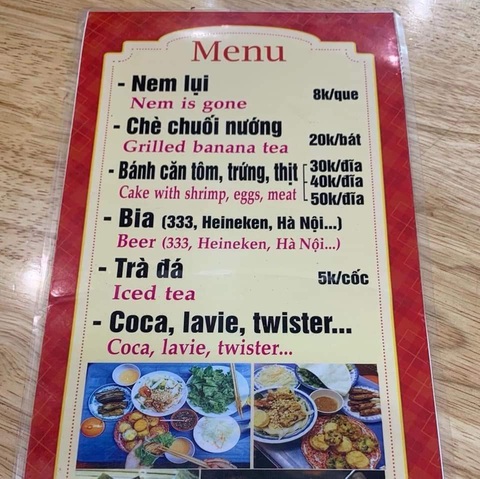 Phát hoảng với menu song ngữ được dịch bởi... chị Google! - Ảnh 2. Phát hoảng với menu song ngữ được dịch bởi... chị Google! - Ảnh 2.