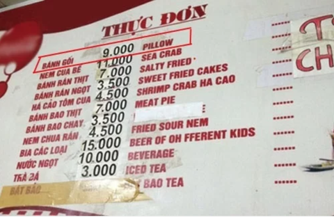 Phát hoảng với menu song ngữ được dịch bởi... chị Google! - Ảnh 3. Phát hoảng với menu song ngữ được dịch bởi... chị Google! - Ảnh 3.