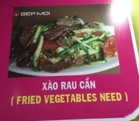 Phát hoảng với menu song ngữ được dịch bởi... chị Google! - Ảnh 5. Phát hoảng với menu song ngữ được dịch bởi... chị Google! - Ảnh 5.