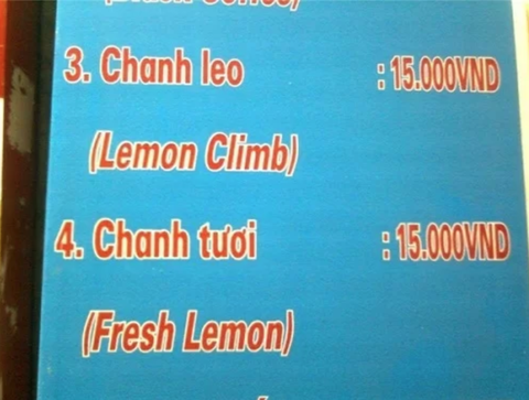 Phát hoảng với menu song ngữ được dịch bởi... chị Google! - Ảnh 8. Phát hoảng với menu song ngữ được dịch bởi... chị Google! - Ảnh 8.