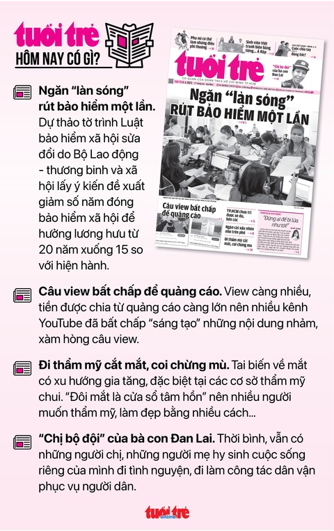 Tin tức sáng 8-3: Những ưu đãi nào dành riêng cho phái đẹp hôm nay? - Ảnh 10. Tin tức trên Tuổi Trẻ nhật báo hôm nay 8-3