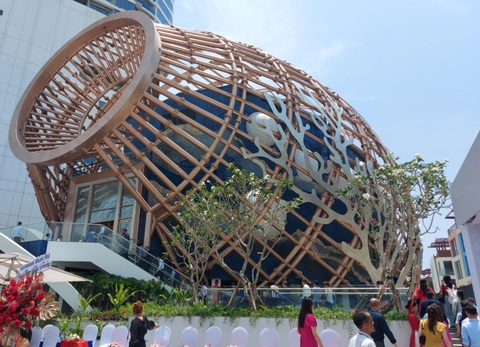 Thủ tướng dự khánh thành nhà hát tư nhân đầu tiên - Ảnh 2. Nhà hát Đó lấy cảm hứng từ chiếc đó bắt cá quen thuộc của nhiều người dân Việt - Ảnh: NHẬT KHÁNH