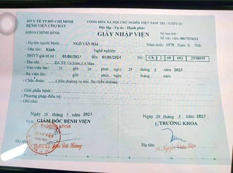 Làm giả cả giấy nhập viện tại Bệnh viện Chợ Rẫy - Ảnh 1. Làm giả cả giấy nhập viện tại Bệnh viện Chợ Rẫy - Ảnh 1.