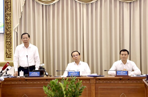 Chủ tịch UBND TP.HCM Phan Văn Mãi phát biểu tại phiên họp - Ảnh: TTBC Chủ tịch UBND TP.HCM Phan Văn Mãi phát biểu tại phiên họp - Ảnh: TTBC