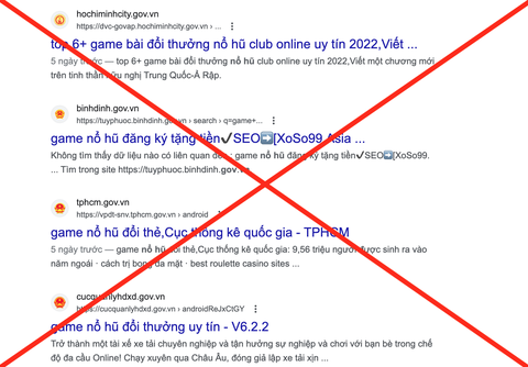 Link quảng cáo cờ bạc, cá độ... chui vào các website cơ quan nhà nước - Ảnh 1. Link quảng cáo cờ bạc, cá độ... chui vào các website cơ quan nhà nước - Ảnh 1.