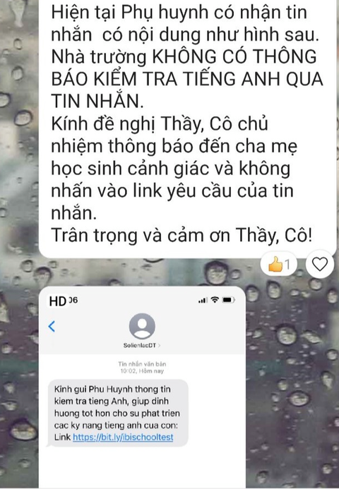 Chiêu lừa mới: Gửi link kiểm tra tiếng Anh cho phụ huynh - Ảnh 1. Chiêu lừa mới: Gửi link kiểm tra tiếng Anh cho phụ huynh - Ảnh 1.