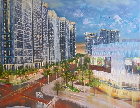 Triển lãm “Glory to GLORY” ngày đầu mở cửa - Ảnh 1. Ngay trong ngày đầu tiên, hàng trăm người đã chen chân thưởng thức "bữa tiệc" nghệ thuật - ánh sáng - công nghệ đa sắc màu.