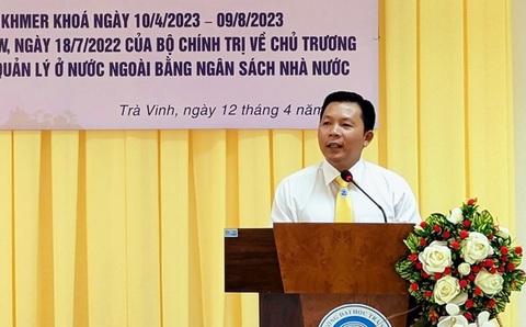 Trường ĐH Trà Vinh mở lớp bồi dưỡng tiếng Khmer cho cán bộ quản lý các cấp - Ảnh 3. PGS.TS. Nguyễn Minh Hòa - Hiệu trưởng ĐH Trà Vinh- Ảnh: Cty cung cấp