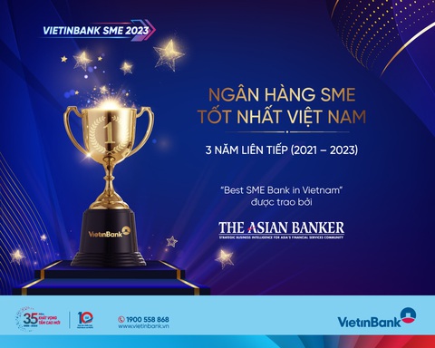 VietinBank liên tiếp nhận giải Ngân hàng SME tốt nhất Việt Nam - Ảnh 1. VietinBank liên tiếp nhận giải thưởng Ngân hàng SME tốt nhất Việt Nam - Ảnh: VTB