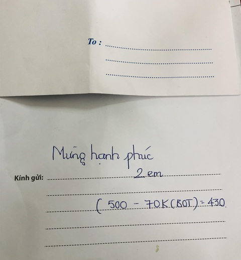 Ảnh vui 15-4: Tiền mừng cưới bị trừ 70.000 đồng vì trạm thu phí - Ảnh 1. Ảnh vui 15-4: Tiền mừng cưới bị trừ 70.000 đồng vì trạm thu phí - Ảnh 1.