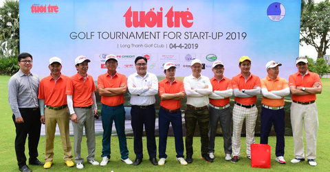 Tuổi Trẻ Golf Tournament for Start-Up 2019 - Ảnh: QUANG ĐỊNH Anh Ngô Minh Hải (thứ 5 từ trái sang) tham gia Tuổi Trẻ Golf Tournament for Start-Up 2019 - Ảnh: QUANG ĐỊNH