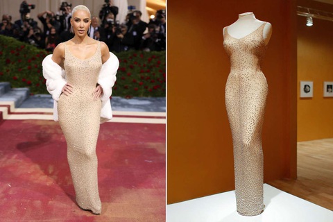 Kim Kardashian vẫn dự Met Gala 2023 hậu chỉ trích phá nát váy 60 năm tuổi của Marilyn Monroe - Ảnh 2. Kim Kardashian vẫn dự Met Gala 2023 hậu chỉ trích phá nát váy 60 năm tuổi của Marilyn Monroe - Ảnh 2.