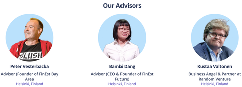 Start-up Việt ở Phần Lan: 'Tôi muốn cạnh tranh sòng phẳng' - Ảnh 3. Các cố vấn của Hei.io - Ảnh chụp màn hình