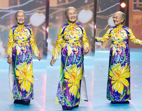 Chất chơi như NSƯT Phi Điểu 91 tuổi vẫn đọ catwalk cùng Đỗ Thị Hà, Khánh Vân - Ảnh 4. Chất chơi như NSƯT Phi Điểu 91 tuổi vẫn đọ catwalk cùng Đỗ Thị Hà, Khánh Vân - Ảnh 4.