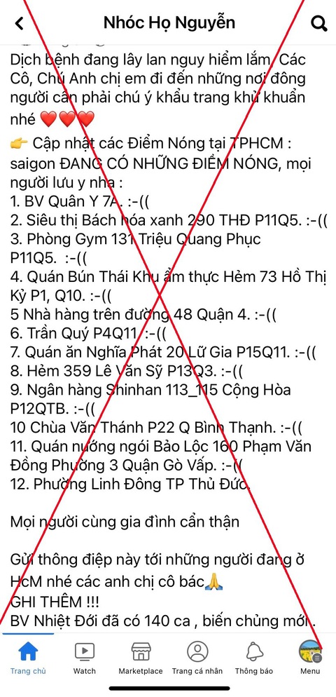 140 ca biến chủng mới của COVID-19 là thông tin sai sự thật - Ảnh 1. 140 ca biến chủng mới của COVID-19 là thông tin sai sự thật - Ảnh 1.