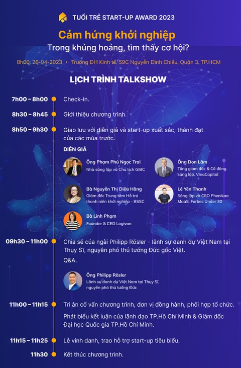 Có gì ở talkshow Cảm hứng khởi nghiệp đáng mong chờ nhất của Tuổi Trẻ Start-Up Award? - Ảnh 4. Có gì ở talkshow Cảm hứng khởi nghiệp đáng mong chờ nhất của Tuổi Trẻ Start-Up Award? - Ảnh 4.