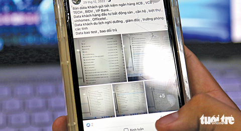 Dữ liệu cá nhân của khách hàng dễ dàng mua ở các hội nhóm trên mạng xã hội Facebook - Ảnh: PHƯƠNG QUYÊN Dữ liệu cá nhân của khách hàng dễ dàng mua ở các hội nhóm trên mạng xã hội Facebook - Ảnh: PHƯƠNG QUYÊN