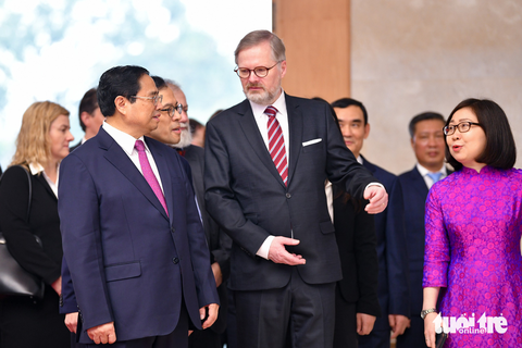 Thủ tướng Phạm Minh Chính đón và hội đàm với Thủ tướng Czech Petr Fiala - Ảnh 5. Thủ tướng Phạm Minh Chính đón và hội đàm với Thủ tướng Czech Petr Fiala - Ảnh 5.