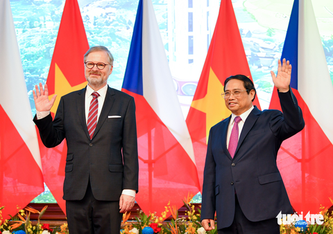 Thủ tướng Phạm Minh Chính đón và hội đàm với Thủ tướng Czech Petr Fiala - Ảnh 6. Thủ tướng Phạm Minh Chính đón và hội đàm với Thủ tướng Czech Petr Fiala - Ảnh 6.