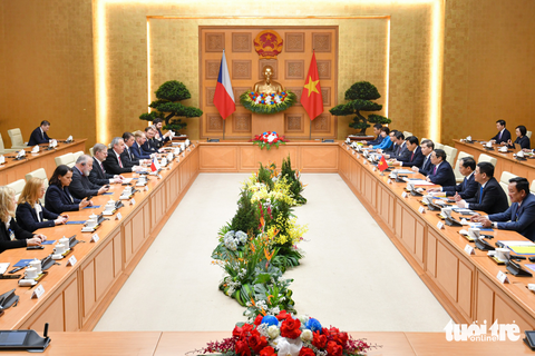 Thủ tướng Phạm Minh Chính đón và hội đàm với Thủ tướng Czech Petr Fiala - Ảnh 7. Thủ tướng Phạm Minh Chính đón và hội đàm với Thủ tướng Czech Petr Fiala - Ảnh 7.