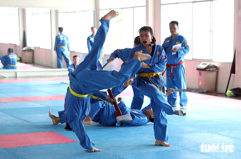 Vovinam Campuchia luyện công tại Việt Nam chờ lấy HCV SEA Games - Ảnh 5. Vovinam Campuchia luyện công tại Việt Nam chờ lấy HCV SEA Games - Ảnh 5.