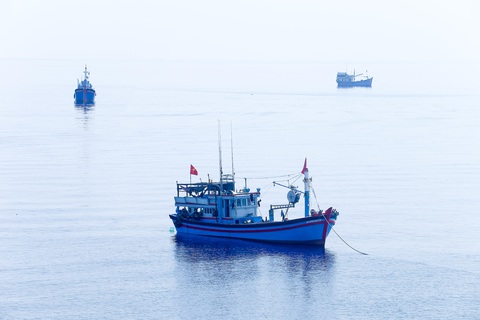 Đại sứ EU tại Việt Nam: Đã đến giai đoạn có thể gỡ thẻ vàng cho thủy sản Việt Nam- Ảnh 3. Tàu cá Việt Nam neo đậu ở khu vực quần đảo Trường Sa - Ảnh: C.TUỆ