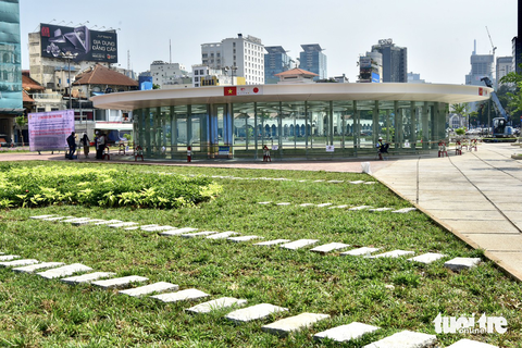 Lộ diện giếng trời hoa sen của nhà ga trung tâm metro 1 - Ảnh 5. Lộ diện giếng trời hoa sen của nhà ga trung tâm metro 1 - Ảnh 5.