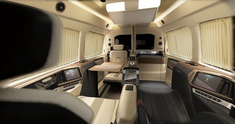 Mercedes-Maybach bản van cho triệu phú: Màn hình khổng lồ, ghế như ngai vàng, sàn đá cẩm thạch - Ảnh 5. Mercedes-Maybach bản van cho triệu phú: Màn hình khổng lồ, ghế như ngai vàng, sàn đá cẩm thạch - Ảnh 5.