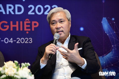 Doanh nhân Don Lam tại buổi họp báo Tuổi Trẻ Start-Up Award ngày 17-4-2023 - Ảnh: QUANG ĐỊNH Doanh nhân Don Lam tại buổi họp báo Tuổi Trẻ Start-Up Award ngày 17-4-2023 - Ảnh: QUANG ĐỊNH