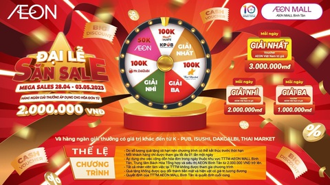 Hơn 40 thương hiệu sale đến 50% tại Aeon Mall Bình Tân - Ảnh 3. Hơn 40 thương hiệu sale đến 50% tại Aeon Mall Bình Tân - Ảnh 3.