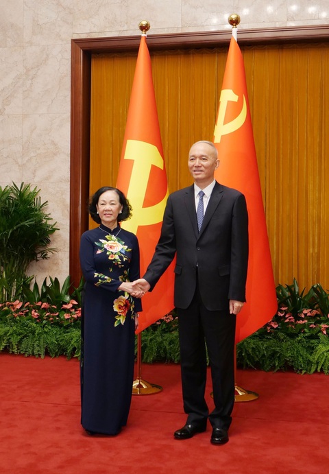 Thường trực Ban Bí thư Trương Thị Mai gặp Tổng bí thư Trung Quốc Tập Cận Bình - Ảnh 3. Thường trực Ban Bí thư Trương Thị Mai gặp Tổng bí thư Trung Quốc Tập Cận Bình - Ảnh 3.