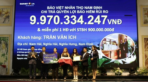 Bảo Việt Nhân thọ chi trả quyền lợi bảo hiểm rủi ro gần 10 tỷ đồng cho gia đình Khách hàng tại Nam Định Bảo Việt Nhân thọ chi trả quyền lợi bảo hiểm rủi ro gần 10 tỷ đồng cho gia đình Khách hàng tại Nam Định