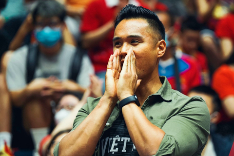 Á quân bóng rổ SEA Games Anh Đào đính hôn - Ảnh 3. Jarryd Lagado tại nhà thi đấu Thanh Trì - Ảnh: VBA