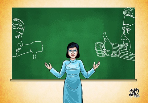 Giáo viên dạy giỏi hay giáo viên diễn giỏi? - Ảnh 1. Giáo viên dạy giỏi hay giáo viên diễn giỏi? - Ảnh 1.