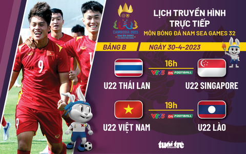 Lịch trực tiếp bóng đá nam SEA Games 32: U22 Việt Nam - Lào - Ảnh 1. Lịch trực tiếp bóng đá nam SEA Games 32: U22 Việt Nam - Lào - Ảnh 1.