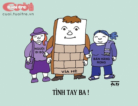 Vỉa hè và mối tình tay ba - Ảnh 1. Vỉa hè và mối tình tay ba - Ảnh 1.