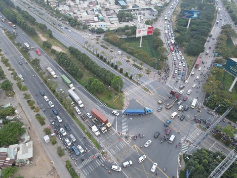 Di dời, bứng dưỡng hơn 1.300 cây xanh để làm nút giao An Phú - Ảnh 2. Di dời, bứng dưỡng hơn 1.300 cây xanh để làm nút giao An Phú - Ảnh 2.