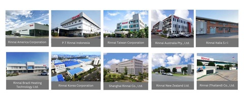 Rinnai việt nam được bình chọn hàng Việt Nam chất lượng cao 23 năm liên tiếp - Ảnh 2. Thương hiệu Rinnai tại các quốc gia khác trên toàn thế giới