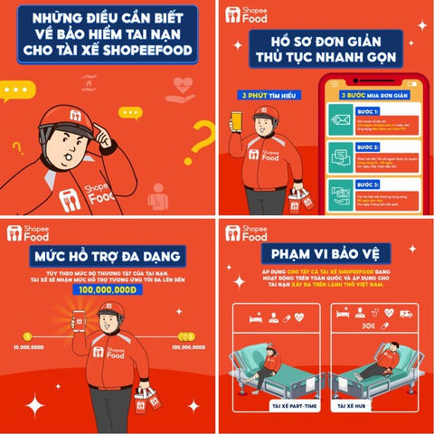 ShopeeFood triển khai gói bảo hiểm sức khỏe ngoại trú cho tài xế - Ảnh 3. ShopeeFood triển khai gói bảo hiểm sức khỏe ngoại trú cho tài xế - Ảnh 3.
