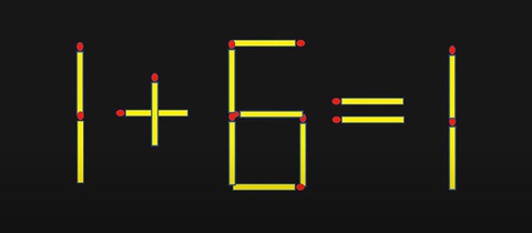 Di chuyển 1 que diêm để 7-7=1 thành phép tính đúng - Ảnh 4. Di chuyển 1 que diêm để 7-7=1 thành phép tính đúng - Ảnh 4.