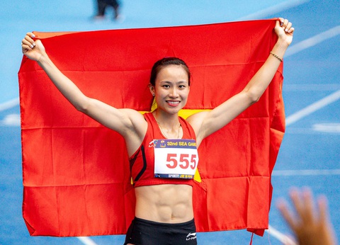 SEA Games: Mỹ Tiên đoạt HCV 100m rào nữ - Ảnh 3. Mỹ Tiên giành HCV 100m rào nữ - Ảnh: NAM TRẦN